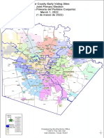 Map of Early Voting Locations in Bexar County For The 2022 Texas Primary Election