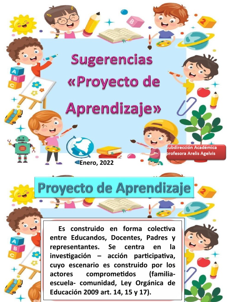 Estructura para Un Proyecto de Aprendizaje | PDF | Aprendizaje ...