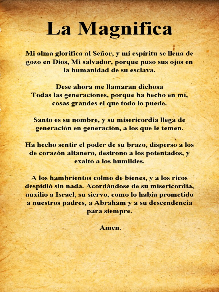 La Magnífica: Oración de Alabanza | PDF