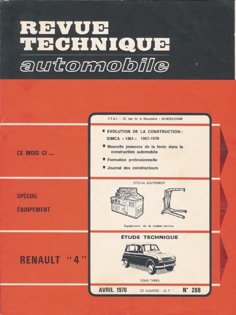 Renault 4L 1970 Service Repair Manual | PDF