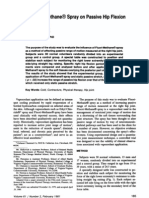 Effect of Fluori-Methane® Spray On Passive Hip Flexion