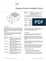 Genesis WG4 Speaker-Strobe Installation Sheet: Description