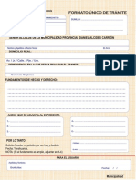 Formato Único de Trámite (FUT) de La Municipalidad Provincial Daniel Alcides Carrión PDF