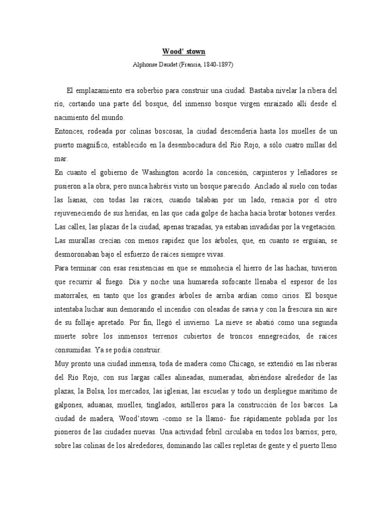 Wood' Stown, de Alphonse Daudet PDF Plantas