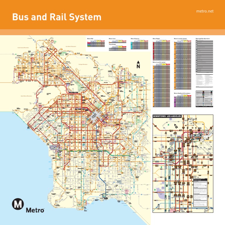 Metro Map | PDF | Southern California | Passenger Rail Transport