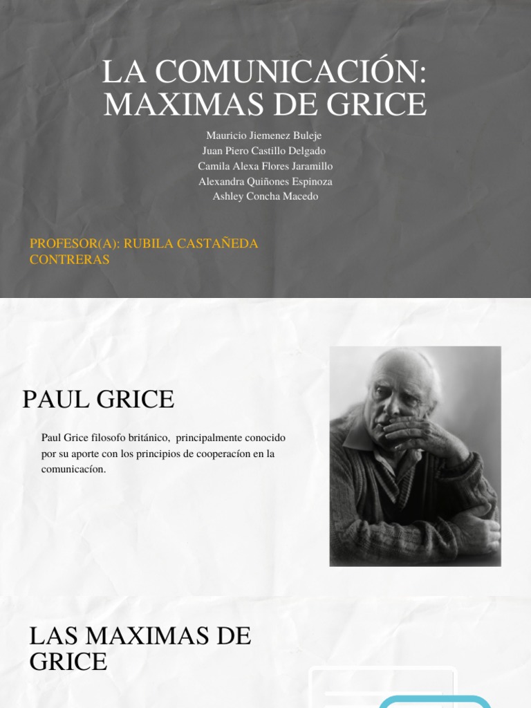 La Comunicación Maximas de Grice PDF