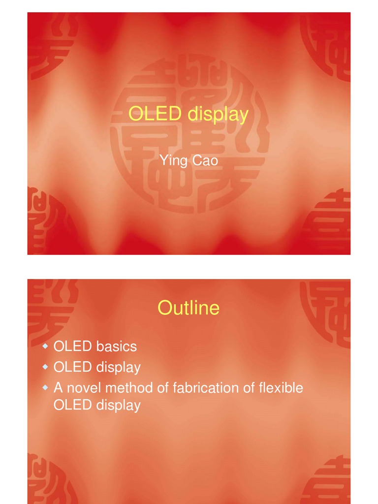 An Overview of OLED Display Technology and the Potential for Flexible ...