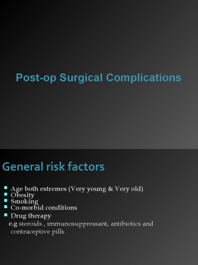 PostOperative Complications A Comprehensive Review of Anesthesia