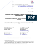 Exodoncia Del Segundo Molar Temporario y La Colocación Del Mantenedor de Espacio Intra Alveolar