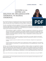 Una Introducción A La Diferencia Entre Los Delitos de Organización Criminal Vs Banda Criminal