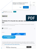 WORKING IPTV STALKER URL AND MAC ADDRESS OCTOBER 2021