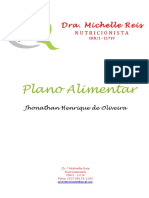 Ajustes cetogênica- PLANO ALIMENTAR  JHONATHAN HENRIQUE DE OLIVEIRA