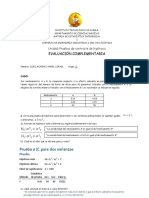 U3. Prueba de Hipotesis. Examen Complementario