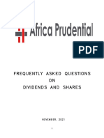 Africa Prudential Frequently Asked Questions On Dividends and Shares