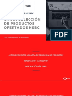 Carta Selección de Productos Ofertados HSBC Guía 2