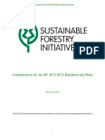 Interpretations for SFI 2015-2019 Standards and Rules - January 29 2016