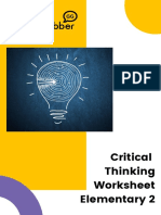Critical Thinking Worksheet Elementary 2