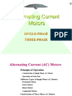 Alternating Current Motors: Single-Phase Three-Phase