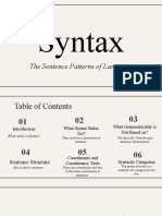 Syntax: The Sentence Patterns of Language