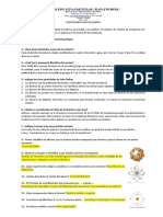 Cuestionario Final de Primero Bachillerato Química