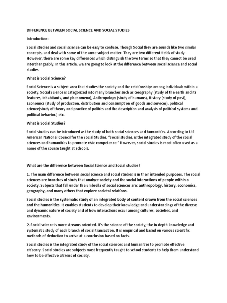DIFFERENCE BETWEEN SST AND SOCIAL SCIENCE visual data 3