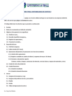 Examen Final Contabilidad de Costos 3: Guía para Trabajo en Equipo