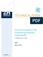 2012 DOT Top Tensioned Riser TTR Engineering Integrator Supply Model