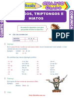 Diptongos Triptongos e Hiatos Para Cuarto Grado de Primaria