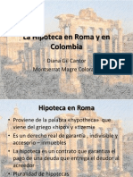 La Hipoteca en Roma y en Colombia