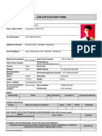 Job Application Form: Form No: F-HR2-002 Rev. 2