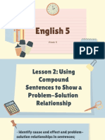 Using Compound Sentences to Show Problem-Solution