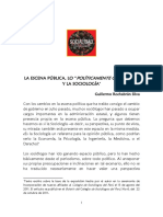 Guillermo Rochabrún - La Escena Pública, Lo "Políticamente Correcto" y La Sociología