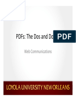 PDFS: The Dos and Don'Ts: Web Communications