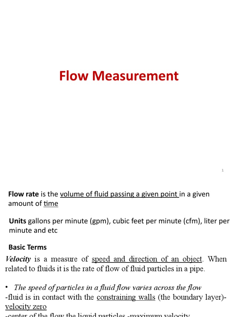 2.5.flow Measurments | PDF | Flow Measurement | Fluid Dynamics