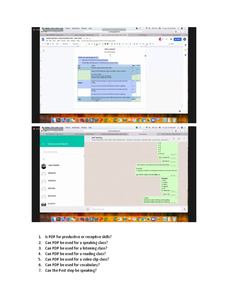PDP Applications in Language Skills | PDF