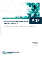 Estimating Poverty in India Without Expenditure Data A Survey To Survey Imputation Approach