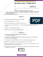 CBSE Sample Paper Class 7 Maths Set 5