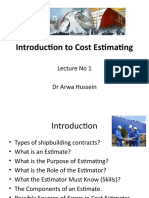 Introduction to Cost Estimating Lec 1 (2)