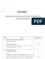Problem Solving and Object Oriented Programming