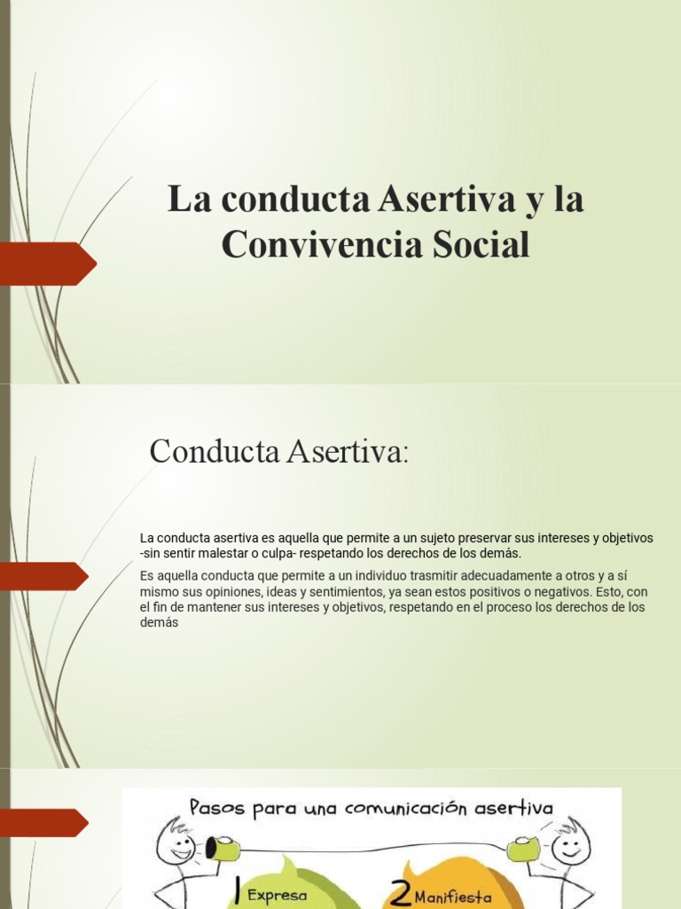 Asertividad y Convivencia Social Efectiva | PDF | Planificación ...