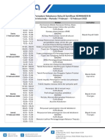 Rundown Kegiatan Pembinaan Kebakaran Kelas B Periode 7 Feb - 12 Feb 2021