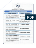 Calendario de Obligaciones Notariales 2022