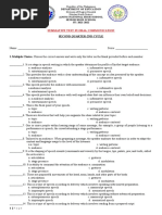 Summative Test in Oral Communication: Second Quarter-2Nd Cycle