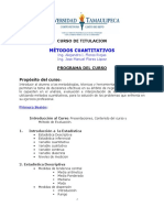 Programa Métodos Cuantitativos 2015