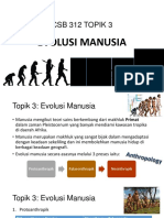 MCSB312 Topik 3 - Evolusi Manusia