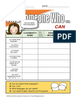 Can and Could - Vocabulary Review Grid