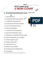 Count and Non-Count Nouns - Grammar Worksheet