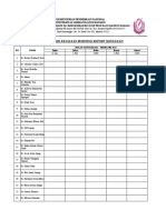 Daftar Hadir Kegiatan Morning Report Mingguan: Kementerian Pendidikan Nasional Universitas Samratulangi Manado