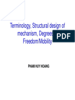 Terminology, Structural Design of Mechanism, Degrees of Freedom/Mobility