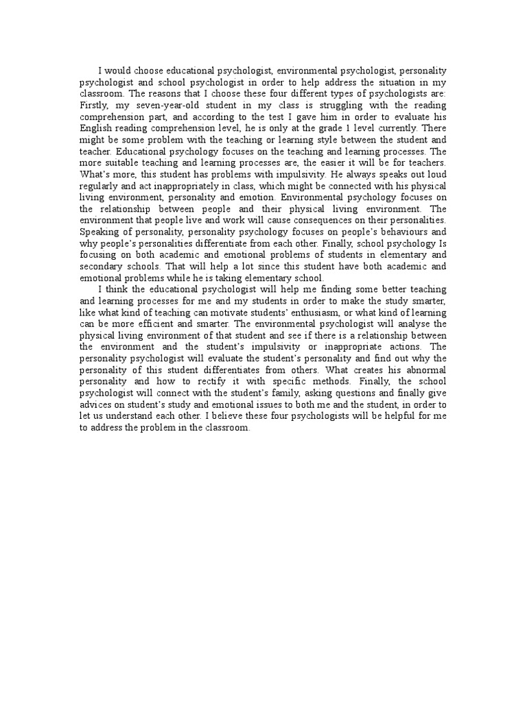 Addressing Classroom Challenges With Psychology Pdf Psychology